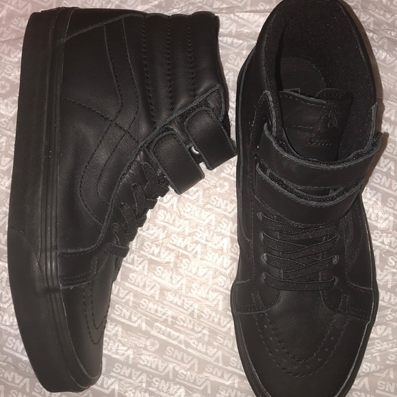 leather velcro vans